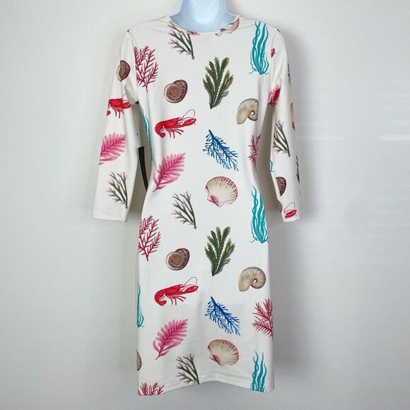 Tuckernuck Bahama Botanical Mara Mini Dress Nautical Beachy Coastal Size Small - Picture 3 of 12